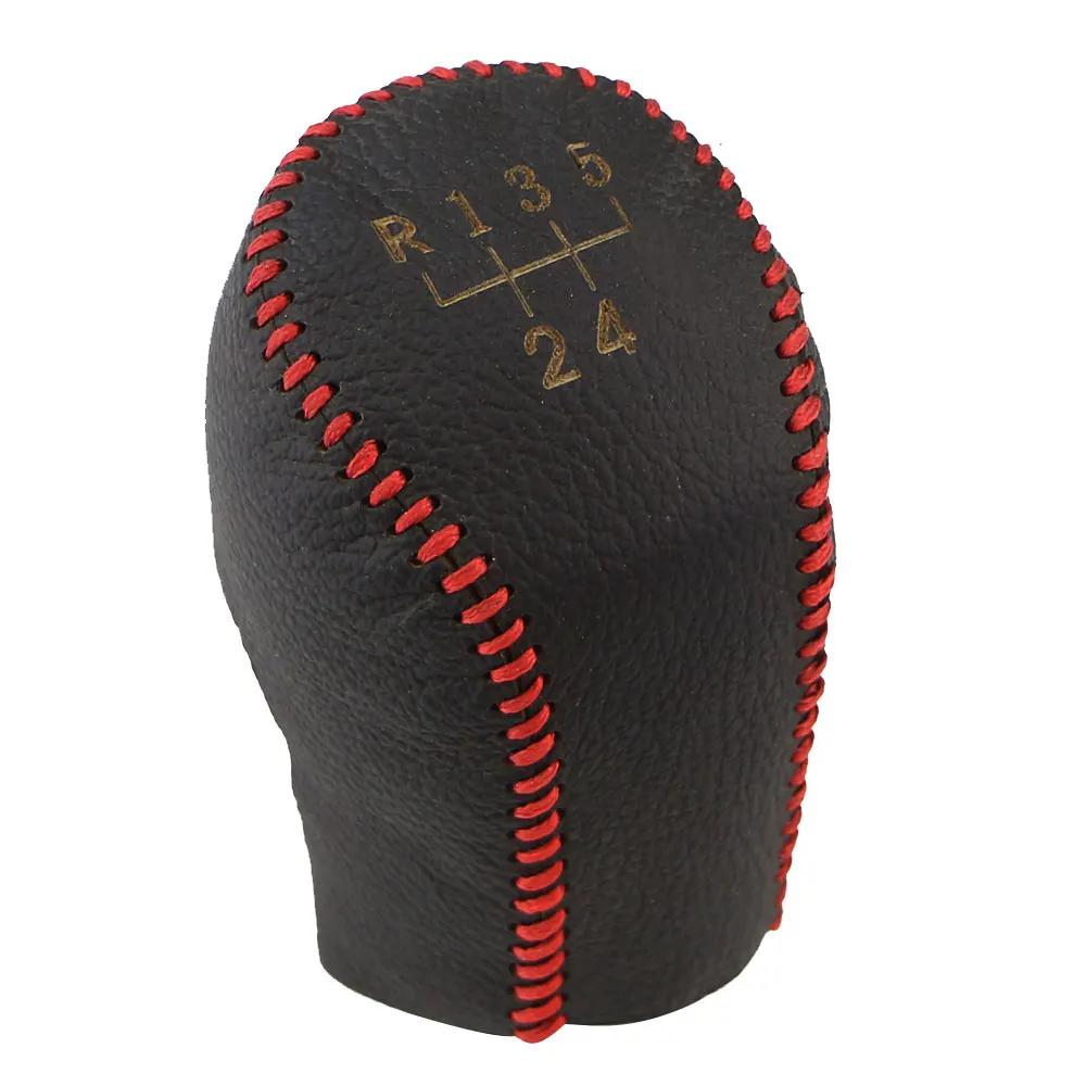 5 6 Speed Leather Gear Collars for Hyundai Elantra GT Accent Solaris Avante MD I30 MT Car Shift Knob Cover Case