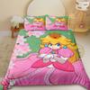 Kids Duvet Cover Princess Peach Anime Bedroom Decoration Comforter Covers Gift Queen King Full Size Teens Girl Best Gifts