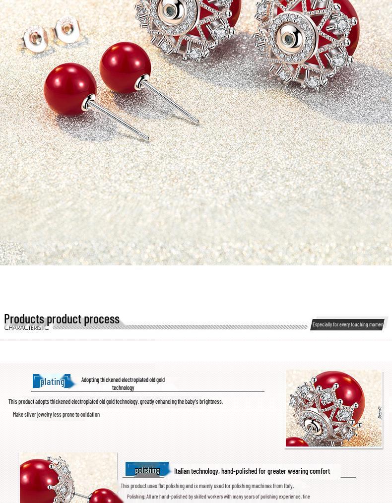 Roztomilé oboustranné náušnice s perlovou krajkou - Valentýnský a vánoční dárek pro ženy