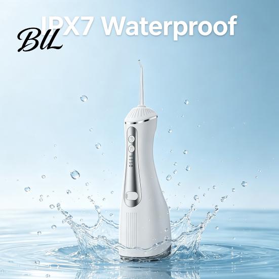 Ergonomic Dental Care Tool Cordless Electric Water Flosser, 3 Pressure Modes And 4 Nozzles Design, 330ml Capacity Daily Teeth Cleaning Tank,