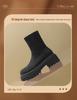 ZHR 2024 New Winter Stretch Boots: Short, Thick-Soled, Velvet-Lined, Trendy, Tall & Slimming Design.