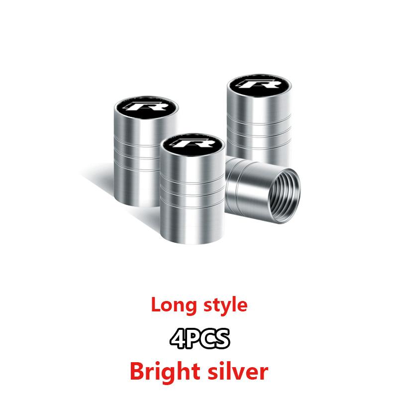 SVLHP1 4Pcs Car Logo Metal Wheel Tire Valve Stem Caps Accessories For Volkswagen VW GTI R Golf 5 7 6 4 Polo Tiguan Passat Jetta Lavida