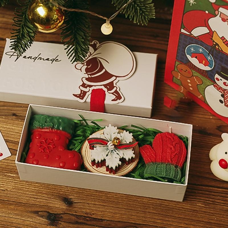 Christmas Scented Candle Gift Set Winter Soys Candle Christmas Home Decors Christmas Aromatherapys Candle Holiday Gift