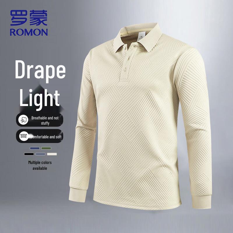 ROMON Men s Long Sleeve Polo Shirt XL