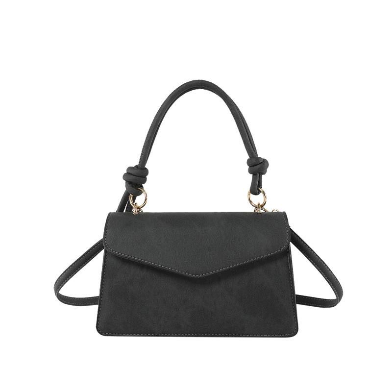 Chic 2024 Women's Korean Style Vintage Solid Color Small Crossbody Bag Pu Handbag