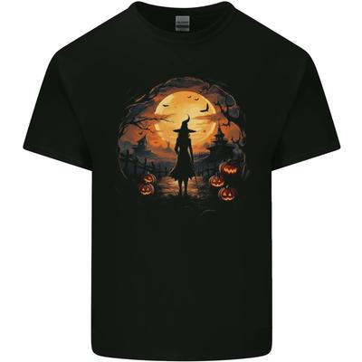 Witch Halloween Sunset Kids T-Shirt Childrens