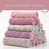 Thickened Coral Fleece Scouring Pad: Absorbent, Non-Stick Oil Kitchen Cleaning Cloth