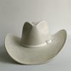 Cappello da Cowboy Kaki 60cm Cintura in Pelle e Colore del Cappello Cappello da Cowboy Nuovo Materiale Scamosciato Forma Goccia d'Acqua Cappello da Cavaliere per Uomo e Donna