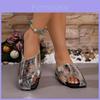 Stylish Summer Women's Closed Toe Sandals In Trendy Gold And Silver Colors For Casual Wear