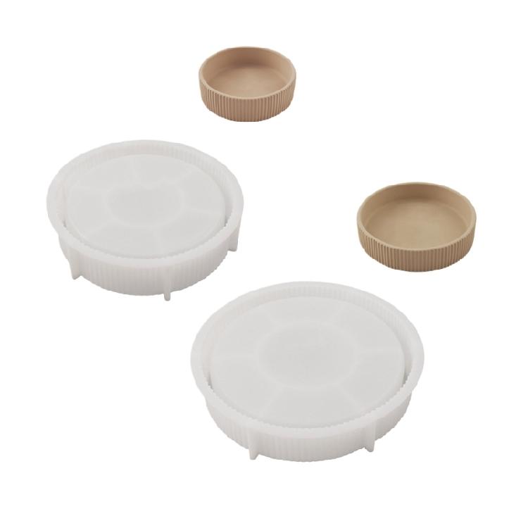 Silicone Candle Holder Mold Candle Plate Mold Jewelry Tray Molds Storage Tray Moulds Silicone Texture for Crafting Lover