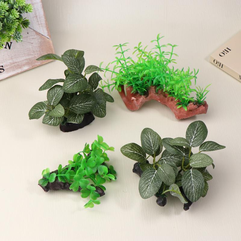 Artificial Driftwood Plant For Aquarium Decor Plastic Plant Branches Ornament For Fish Tank Accessories