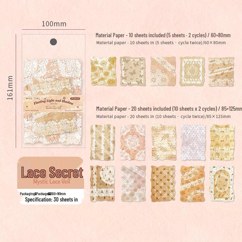 Fleeting Light Series: Retro Embossed Paper for Journaling & DIY