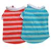 Puppy Paw Striped Pet Polo Shirt Tee Clothes Costume