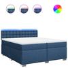 Vidaxl Letto Continentale Con Materasso, Blu, Tessuto 200X200 Cm