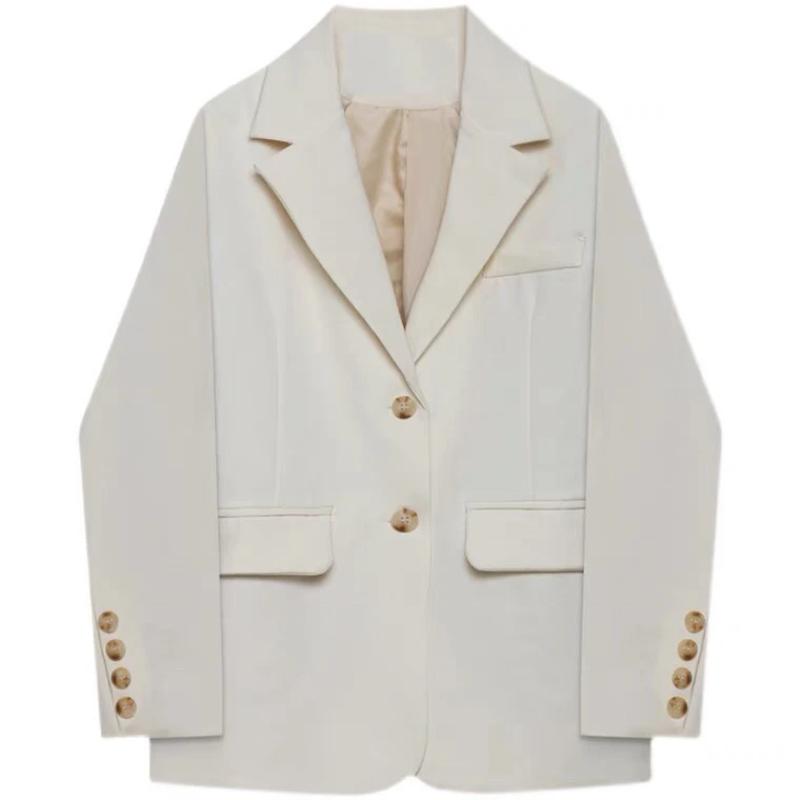 Черный Маленький Пиджак Новый Осенний Корейский Стиль Свободный Женский Повседневный S