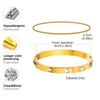 Vnox 2-8mm Women Bracelets Set, Simple Stacked Gold Plated Stainless Steel Beads Bracelets , Glam Love Gift Cuff Bangles for Her