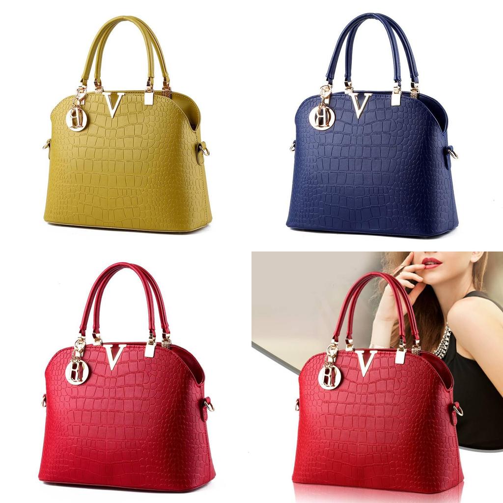 Big Pu Handbag For Women With Zipper Closure And Interior Organizer For Casual Wear