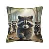 Cute Love Raccoon Throw Pillow Case Bedroom Decoration Fashion Racoon Panda Cushions Cover For Sofa Square Polyester Pillowcase