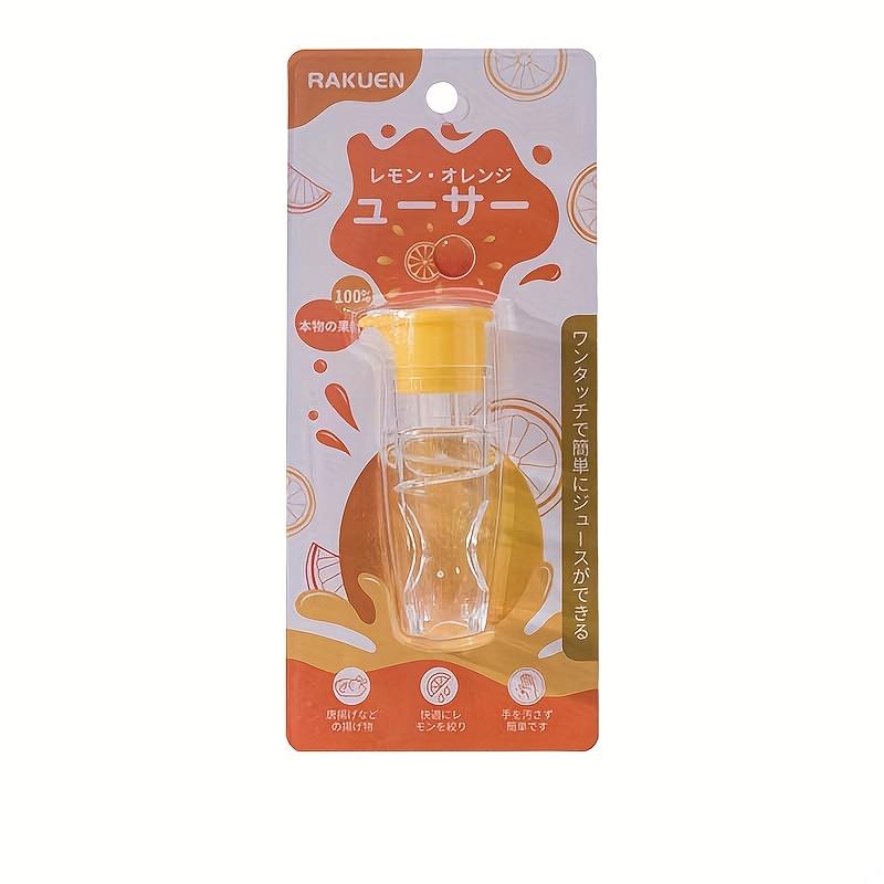 Přenosný odšťavňovač na citrony - Lehký, opakovaně použitelný plastový odšťavňovač, snadno otevíratelné víko, láhev na čerstvý džus