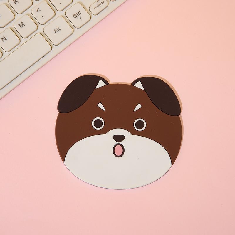 2024 Neuer süßer Silikon-Untersetzer im Cartoon-Welpen-Stil, rutschfest, verbrühungshemmend, wärmeisolierend, hohe Temperaturbeständigkeit