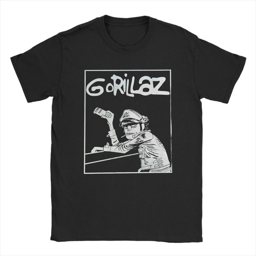 Music Band Gorillazs Punk Rock Print T-Shirt Summer Leisure T-Shirts Men's Cotton Breathable 4XL 5XL 6XL Tees Short Sleeve Tops