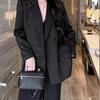 Damen Frühling Herbst Zweireiher Anzugjacke Weiblich Locker Lässig Blazer Oberteil