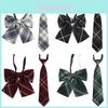 Childrens School Uniform Tie With Gingham Pattern Design For Graduation Photo Shoots