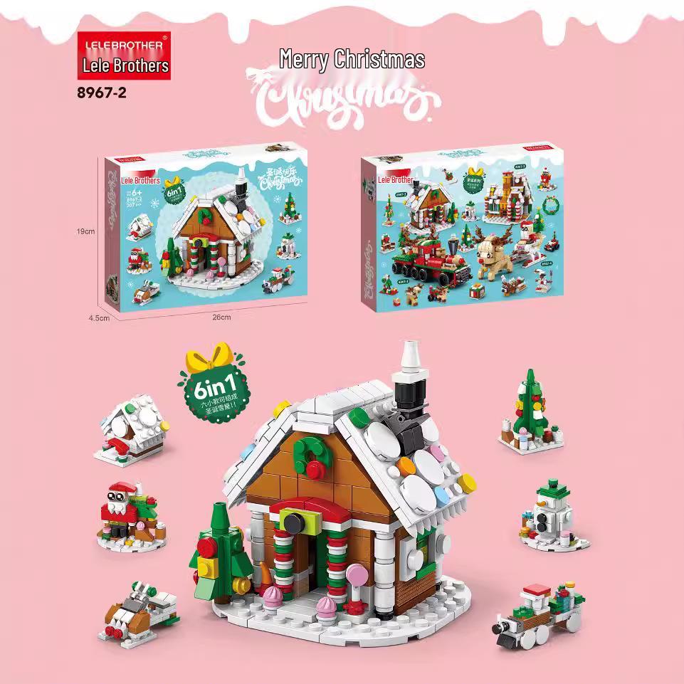 Christmas Train & Reindeer Building Blocks - Compatible with Lego for Holiday Gifts