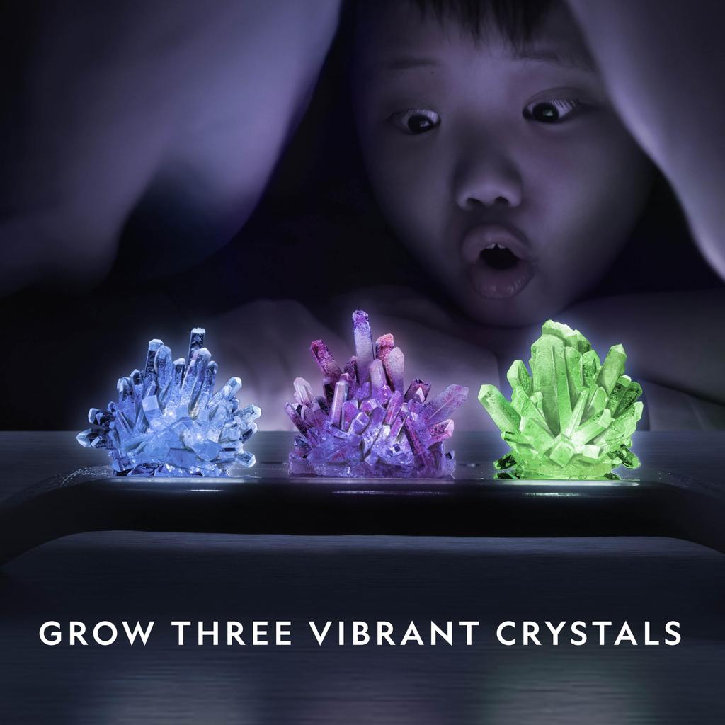 NATIONAL GEOGRAPHIC Crystal Growing Grow 3 Vibrantly Colored Crystals with Display Stand and Guidebook not be in Includes 3 Real Gemstone Including