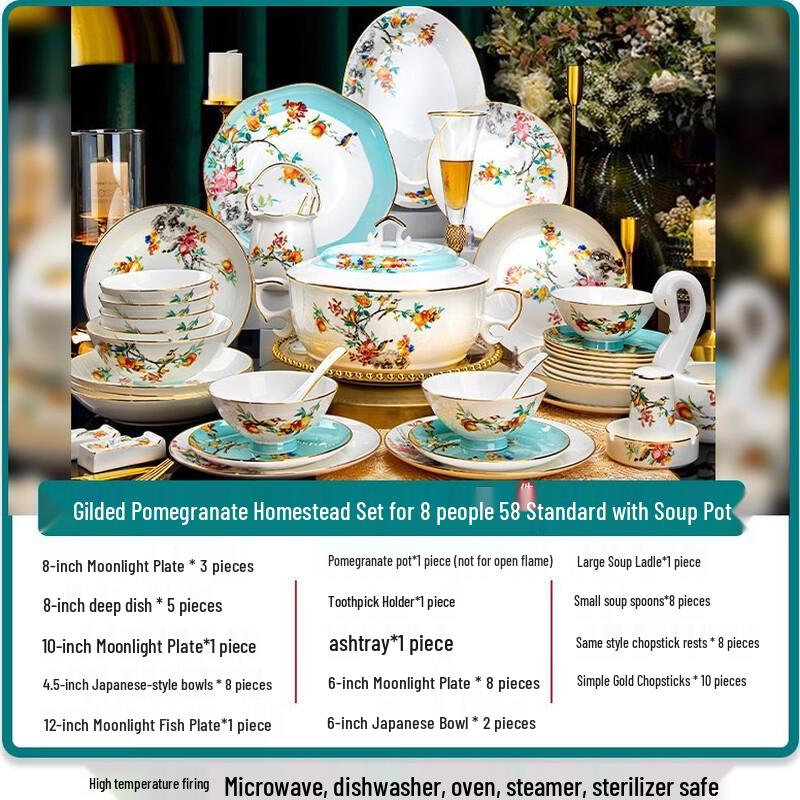 Hanyou Imported European Bone China Dinnerware Set