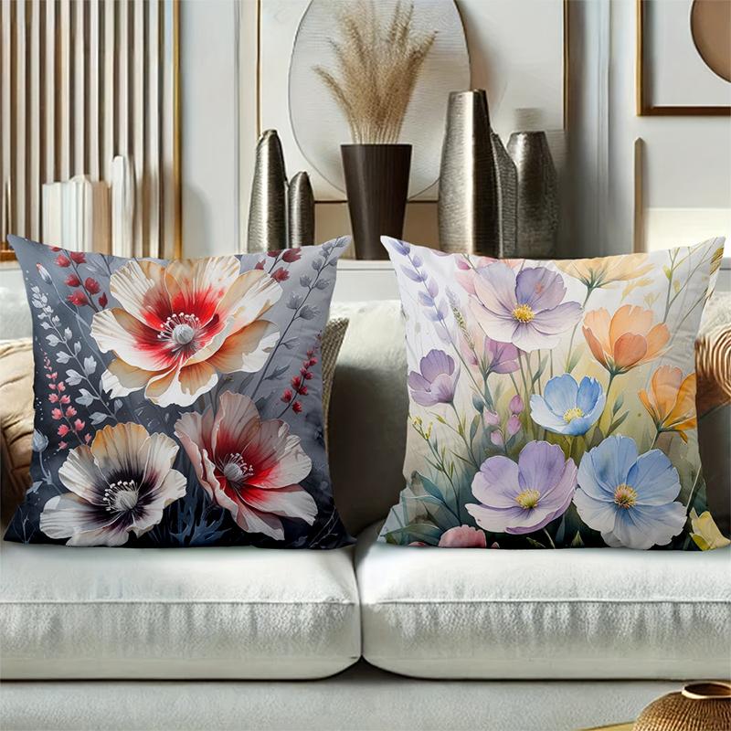 Floral Patterned Cushion Covers For Home Decoration Polyester pillowcase, sofa decorative cushion cov Headboard Pillow
