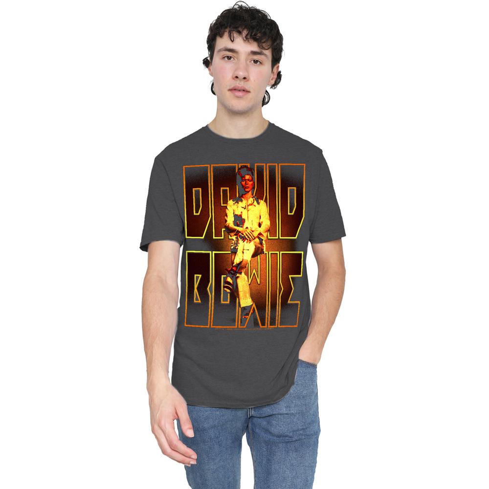 David Bowie Unisex Adult Perched T-Shirt