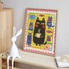 Diamond Painting Kit Full Diamond Round Mosaic Black Cat Coffee Fish Home Decor Gift