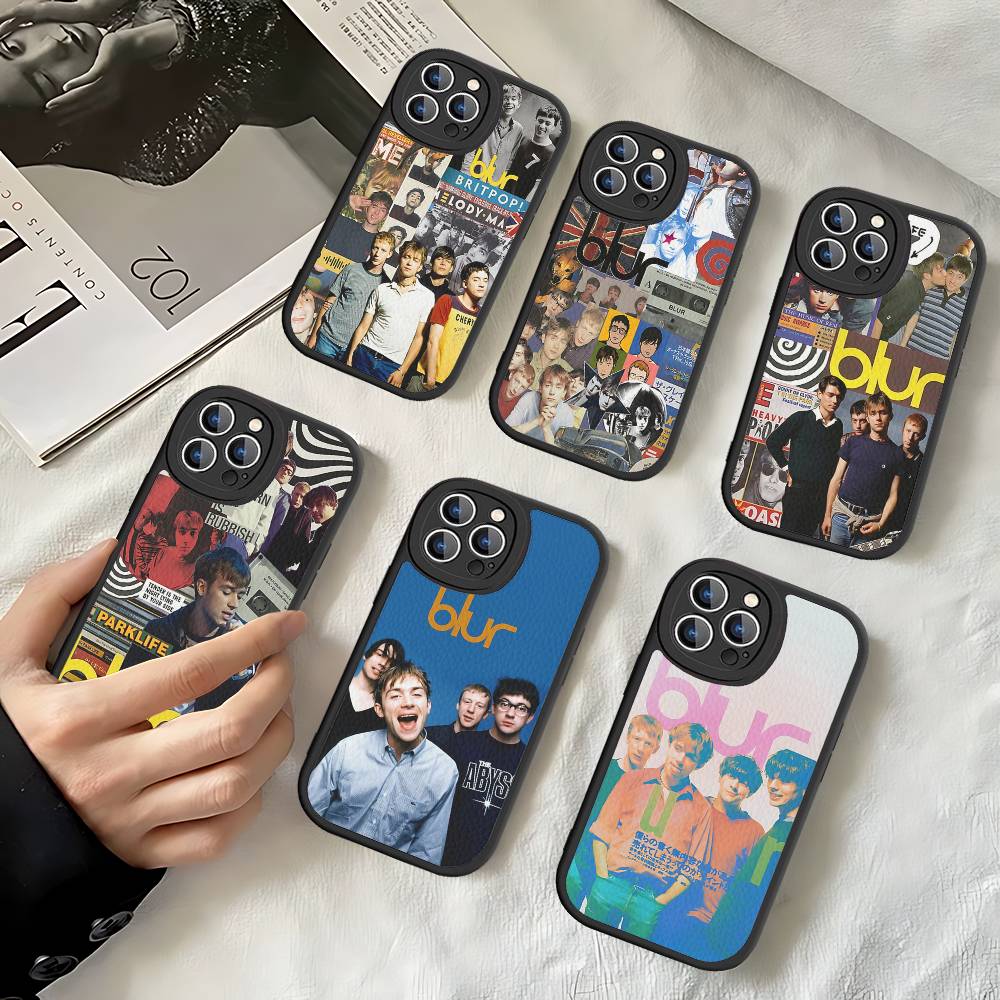 Rock Band B-Blur For IPhone 16 15 14 13 12 11 Pro Max Plus Shockproof Leather Soft Phone Cover