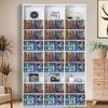 Media Storage Cabinet 9 Layers Adjustable DVD Shelves Holds 756 CDs White