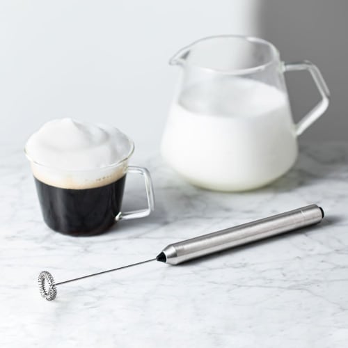 &NE Nikii Cafe Milk Frother, 2.5cm Diameter X 25cm Length, Stainless Steel, Electric Milk Frother, Milk, Creamer, Latte Art, Small, NIM-353