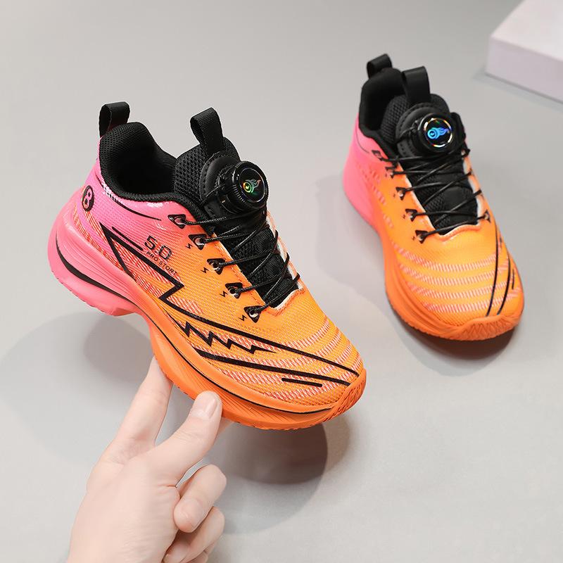 Boys basketball shoes 2025 summer new children's sports shoes medium and older children's running shoes students outdoor running shoes