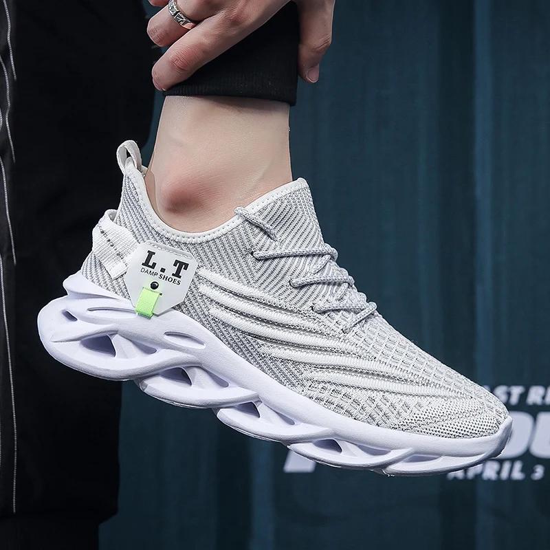 Men's Mesh Shoes High Quality Athletic Shoes Breathable White World Bank Gym Casual Lightweight Walking Size 36-46 Sneakers Men