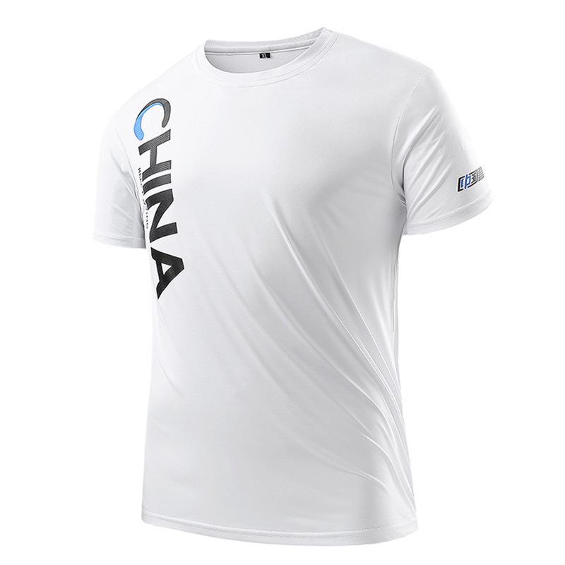 Quick-Dry Team Sports T-Shirt: Wushu, Sanda, Basketball, National Style, Short Sleeve