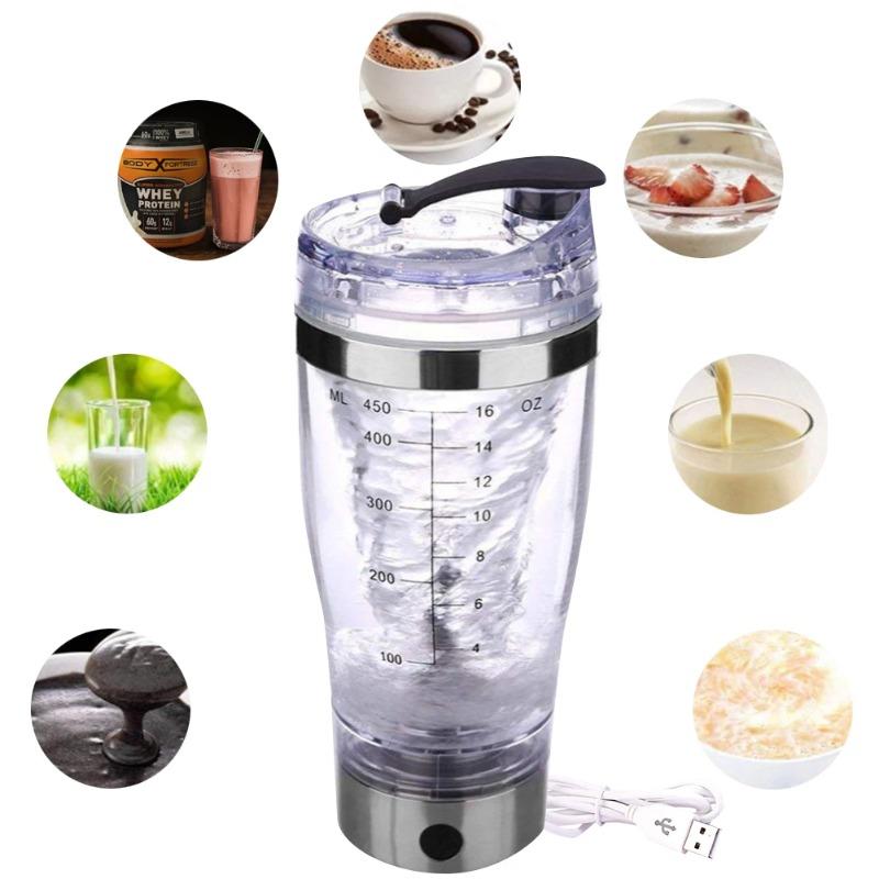 1 Stück Elektrischer Mischbecher Tragbare Proteinpulver Shakerflasche Mixerflasche Proteinshaker Proteinbecher Shaker Fitness-Tools