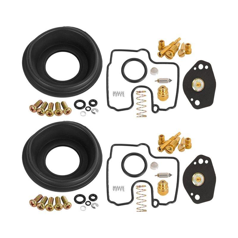 2 Sets Carburetor Carb Repair Rebuild Vacuum Diaphragm Membrane Kit Fit for Suzuki SV650 SV650S 2002 2001 2000 1999