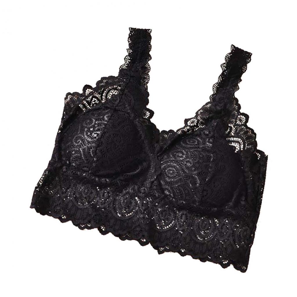 2019 Women Floral Lace Bralette Padded Padded Minimizer Full Crop Top Bra Bustier 2019 Women Floral Lace Bralette Padded Padded Minimizer Full Crop Top Bra Bustier