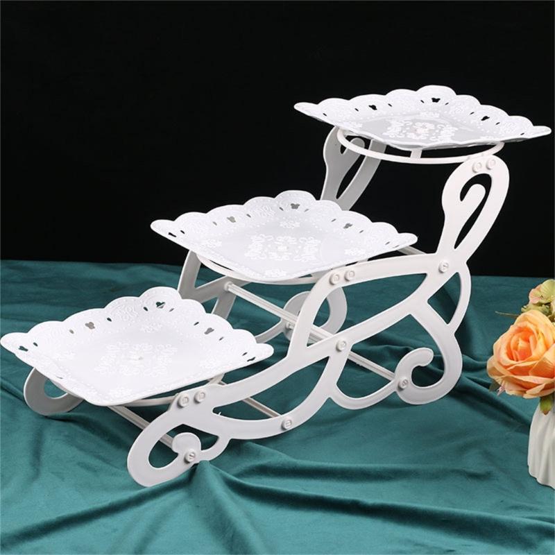 Cake Stand Birthday Cake Rack 3 Tiers Cupcake Display Holder Snacks Fruit Plate Wedding Party Tray Dessert Table Decor