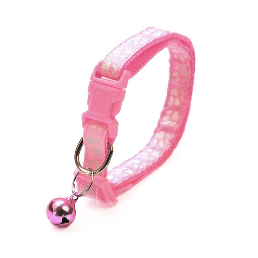 Fashion cute bell pet collar Teddy Pomeranian dog cartoon footprints collar