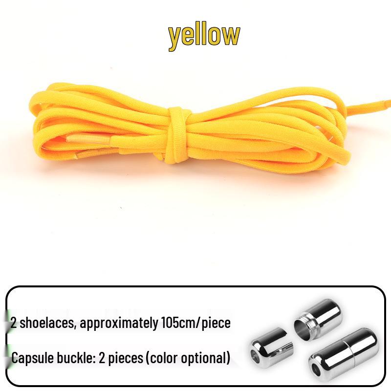 No-Tie Black and White Elastic Shoelaces with Metal Buckle for Adults and Kids