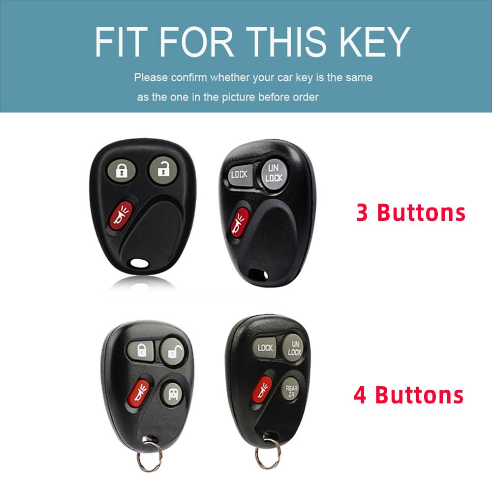 3/4 Button Shell Fob Cover Car Key Cover For Gmc Sierra Sonoma Yukon For Chevrolet S10 Saturn Silverado Suburban Gmc Tahoe Alarm