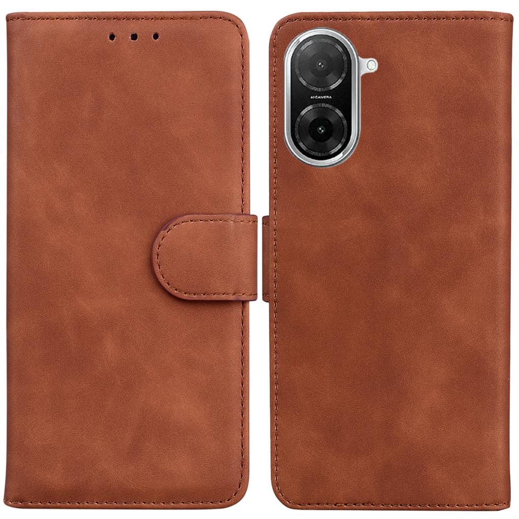 For Xiaomi Redmi A5 4G (171.7mm)/Poco C71 4G Case Solid Color Leather Wallet Phone Cover