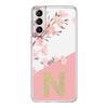 Phone Case For Samsung Galaxy S24 Plus S23 S22 S21 S20 FE Ultra 5G S10 S10E S9 Clear Silicone Cover Golden Letter Flower Art