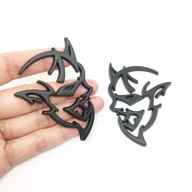 3D Metal Hell Demon Emblem Car Body Trunk Badge Sticker For Dodge Journey Charger Ram 1500 Caliber Nitro Caravan Avenger PP2