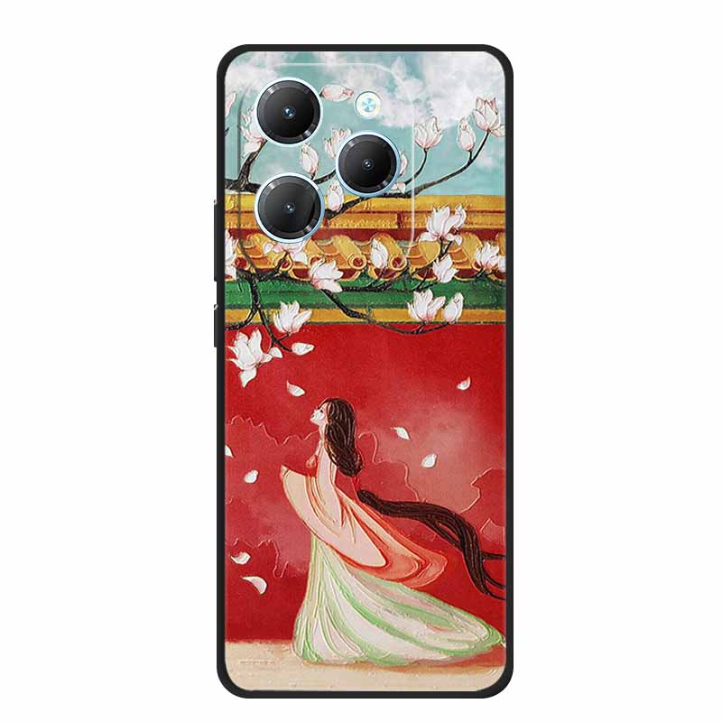 For Infinix Note 40X 5G Case 3D Relief Emboss Black Silicone Soft Back Cover Case For Infinix Smart 8 Plus Hot 40 Pro 40i Case